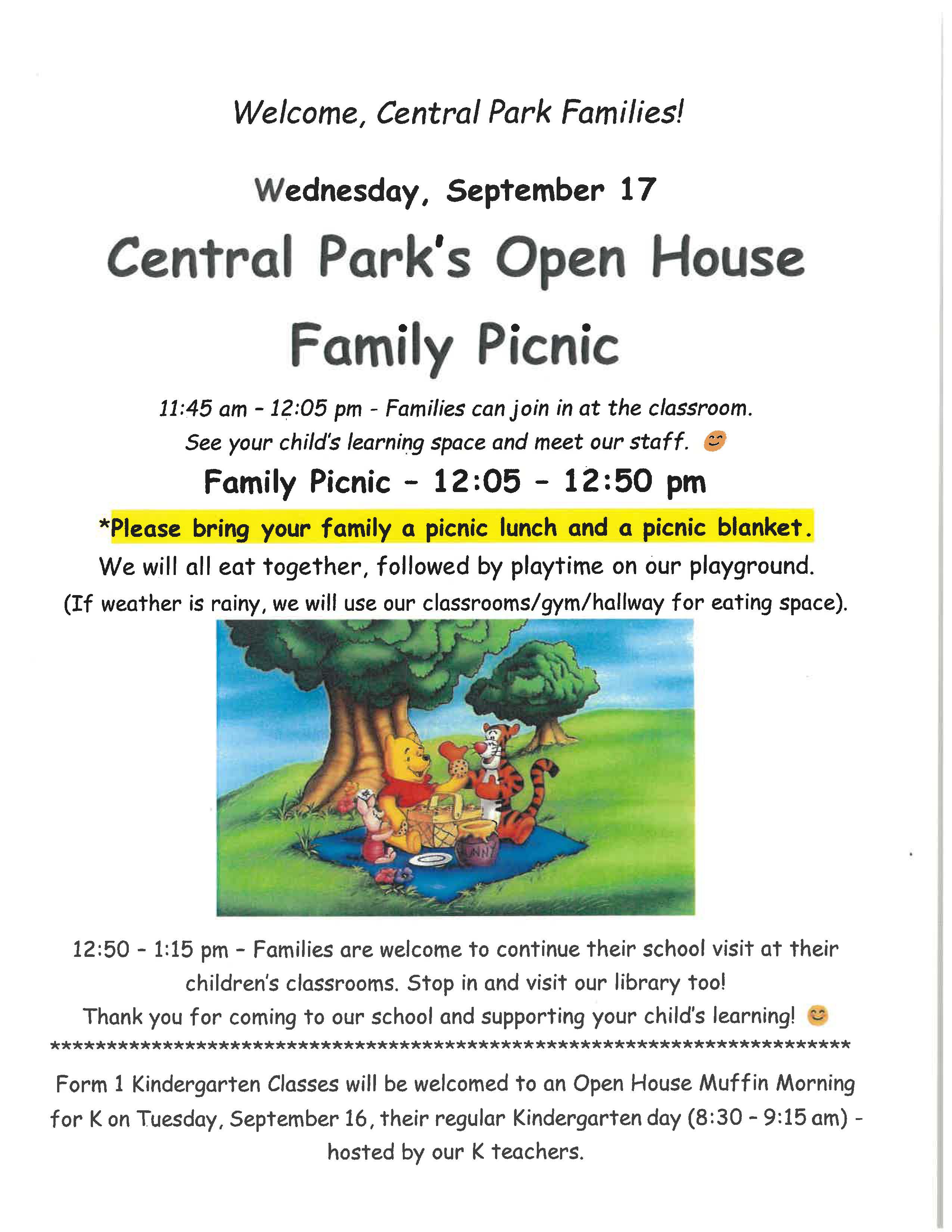 FAMILY PICNIC- OPEN HOUSE