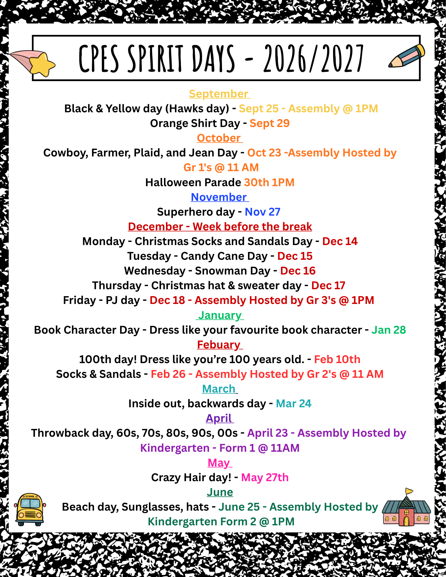 CPES Assembly & Spirit Days 